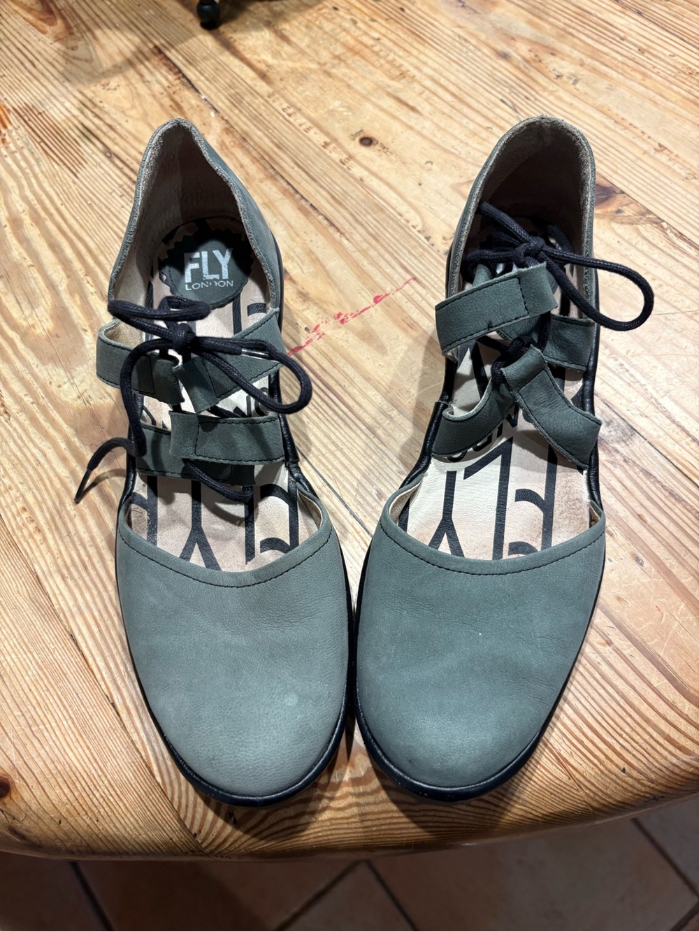 Fly London Olive Green Lace-Up